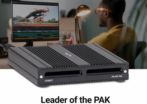 Sonnet SF3 AJA PAK Media Pro Card Reader – Dual-Slot Thunderbolt 4/3 Sonnet SF3 AJA PAK Media Pro Card Reader – Dual-Slot Thunderbolt 4/3